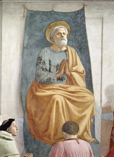 San Pedro entronizado como primer obispo de Antioquía (detalle) de Tommaso Masaccio