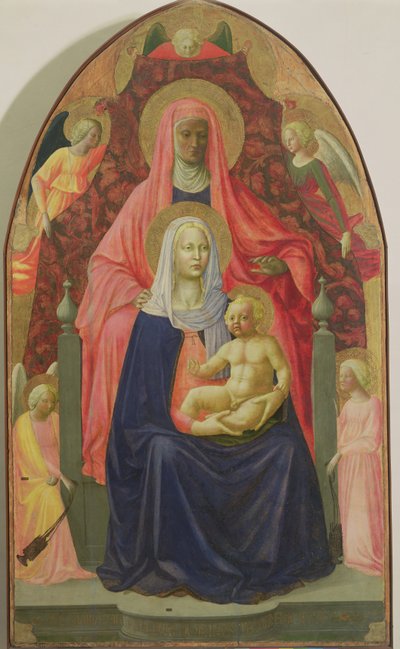 Virgen y Niño con Santa Ana, 1424 de Tommaso Masaccio
