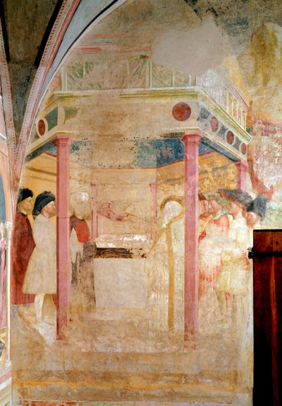 Vida de San Juan Bautista: La Anunciación a Zacarías de Tommaso Masolino da Panicale