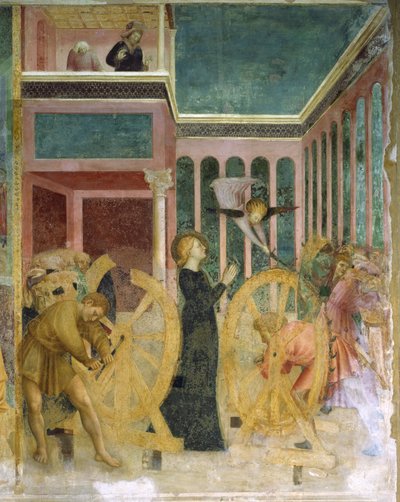 Santa Catalina rescatada por un ángel de Tommaso Masolino da Panicale