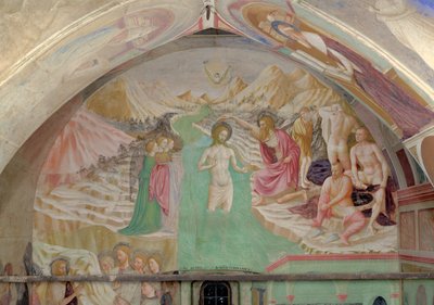 El Bautismo de Cristo, del Ciclo de la Vida de San Juan Bautista de Tommaso Masolino da Panicale