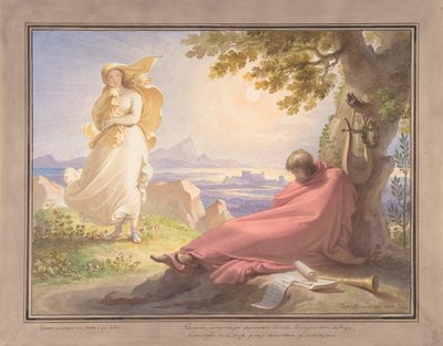 Tasso contemplando la belleza, 1823 de Tommaso Minardi