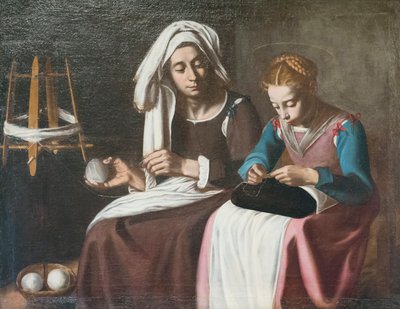 Virgen con Santa Ana, escuela romana, atribuida a Tommaso Salini de Tommaso Salini