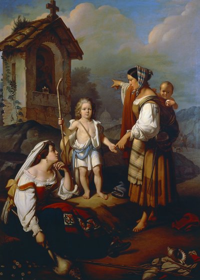 El gitano que predice Felice Peretti, futuro Sixto V, papado (óleo sobre lienzo) de Tommaso de Vivo