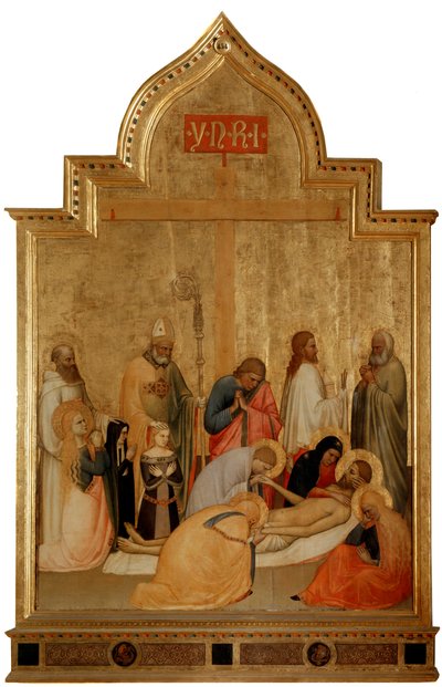 Piedad con San Remigio y San Benito de Tommaso di Stefano Giottino
