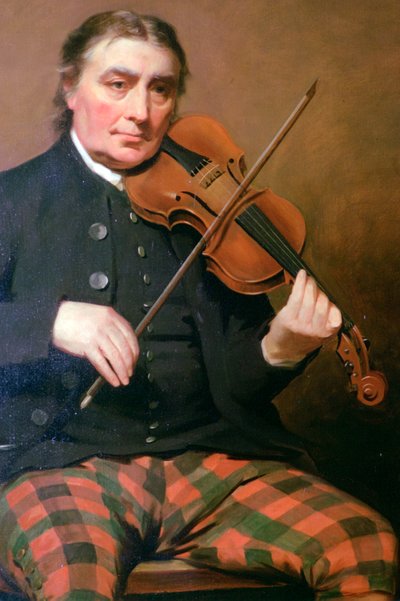 Retrato de Niel Gow, Castillo de Blair, Blair Atholl, Perthshire, Escocia de Tony Evans
