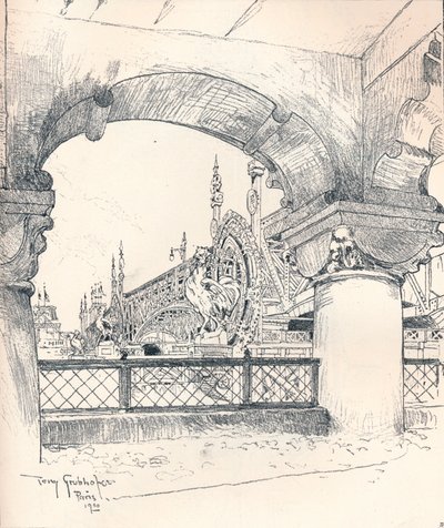 Columnata cerca del Pont des Invalides, c. 1900 de Tony Grubhofer