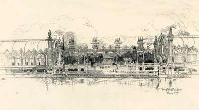 Los pabellones de horticultura y silvicultura por Tony Grubhofer, 1900 de Tony Grubhofer