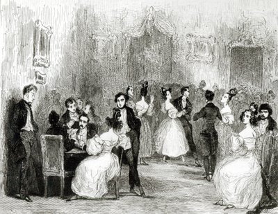 Una noche en la casa de Charles Nodier (1780-1844) 1831 de Tony Johannot