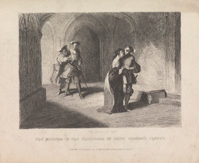 Reunión en los Claustros de la Capilla de San Jorge de Tony Johannot