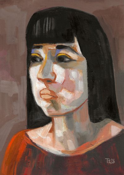 Retrato expresivo de una mujer de Tore Bahnson