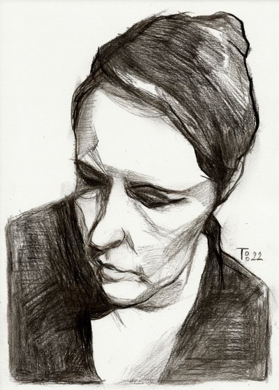 Boceto de contemplación tranquila de Tore Bahnson