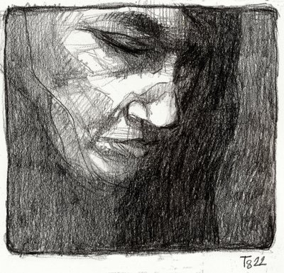 Boceto de contemplación tranquila de Tore Bahnson