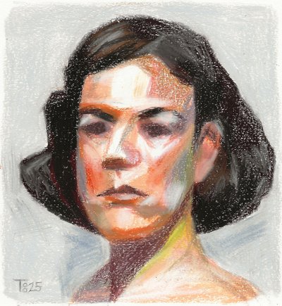 Retrato femenino lleno de vida de Tore Bahnson
