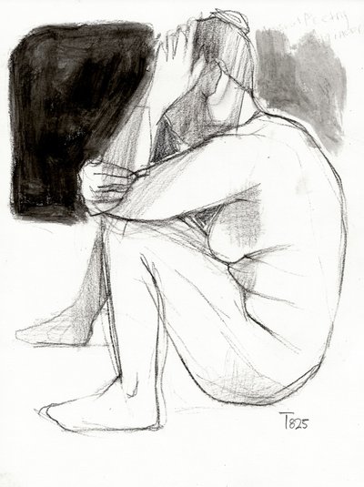 Mujer absorta en sus pensamientos de Tore Bahnson