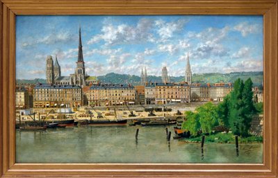 El puerto de Rouen (óleo sobre lienzo) de Torello Ancillotti
