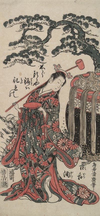 Escena de una Shosa (Acto de baile) de Torii Kiyohiro