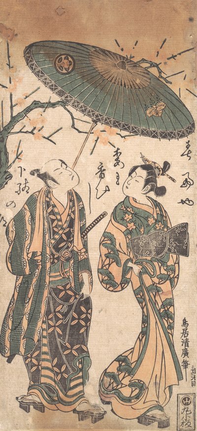 El actor Nakamura Kumetaro I como una Oiran de Torii Kiyohiro