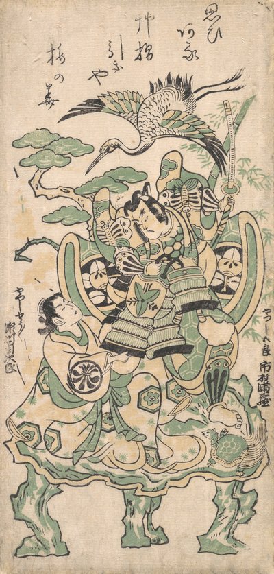 Ichimura Manzo como Yatsushi Goro y Segawa Kikujiro como Yatsushi Shosho, ca. 1745 de Torii Kiyomasu I