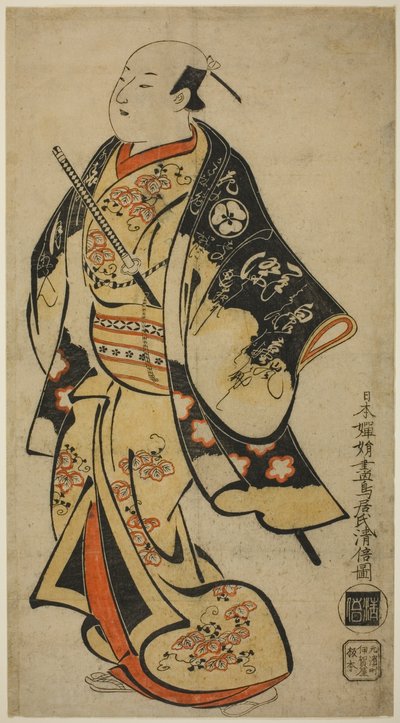 El actor Uemura Kaemon (?) de Torii Kiyomasu I