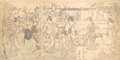 Escena de la venganza de Chushingura de los 47 leales minoristas, ca. 1820 de Torii Kiyomine