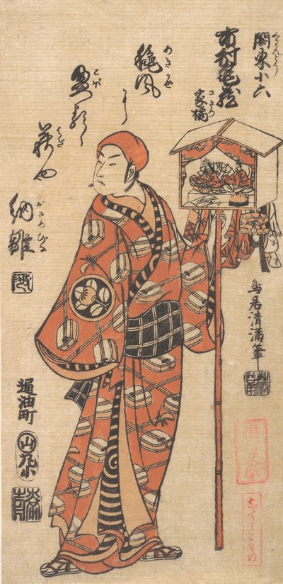 Ichimura Kamezo en el papel de Kanto Koroku, ca. 1760 de Torii Kiyomitsu