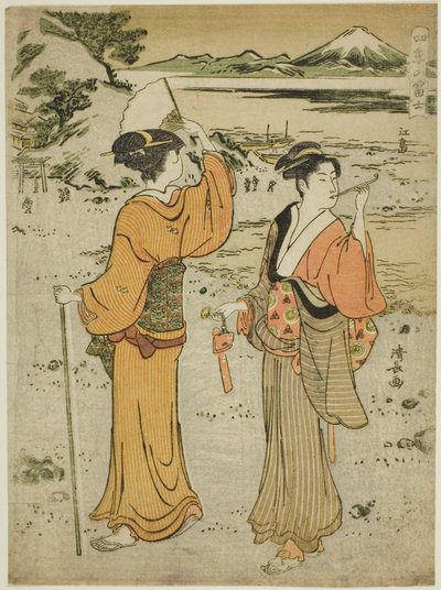 Enoshima, de la serie "El Monte Fuji en las cuatro estaciones (Shiki no Fuji)" de Torii Kiyonaga