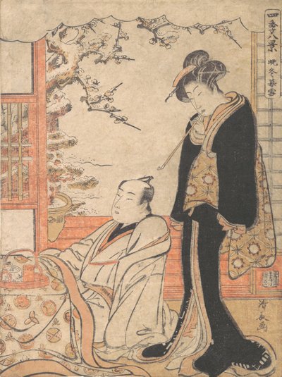 Nieve Nocturna en Banto, ca. 1779 de Torii Kiyonaga