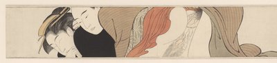 Geisha con los ojos cerrados. Sode no maki (título de la serie) de Torii Kiyonaga