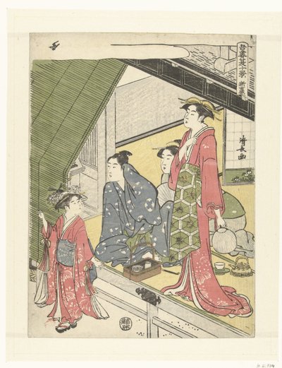 El nuevo Yoshiwara Shin Yoshiwara (título sobre el objeto) Diez escenas de verano en la capital del este (título de la serie) Azuma natsu jukkei (título de la serie sobre el objeto) de Torii Kiyonaga