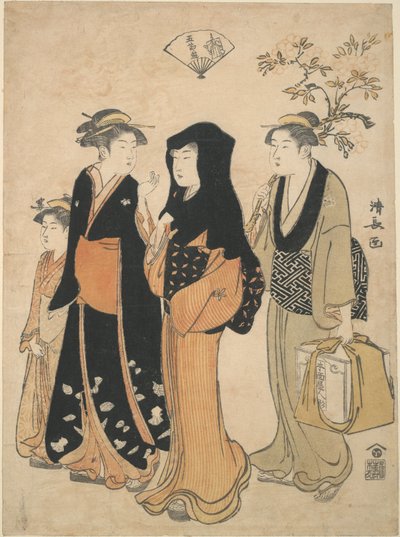 Fiesta de muñecas Hina de los cinco festivales de Torii Kiyonaga