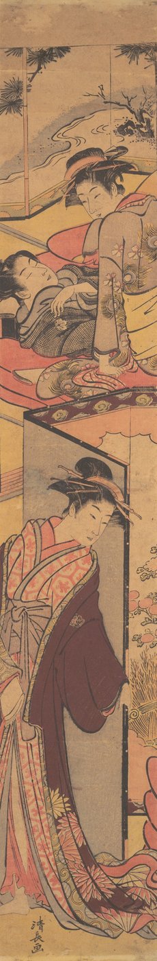 En una casa de placer, finales del siglo XVIII de Torii Kiyonaga
