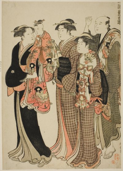 Kamioki, de la serie "Un brocado de modales orientales (Fuzoku Azuma no nishiki)" de Torii Kiyonaga