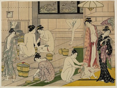 Mujeres de los baños Kiyonaga de Torii Kiyonaga