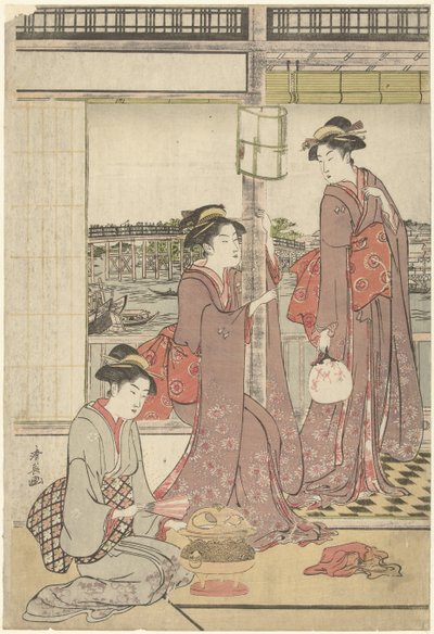 fiesta de la luna de Torii Kiyonaga