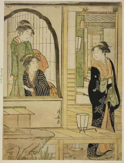 Parodia de la Princesa Joruri y Ushiwakamaru de Torii Kiyonaga