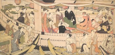Barco de Placer en el Río Sumida, ca. 1788-90 de Torii Kiyonaga