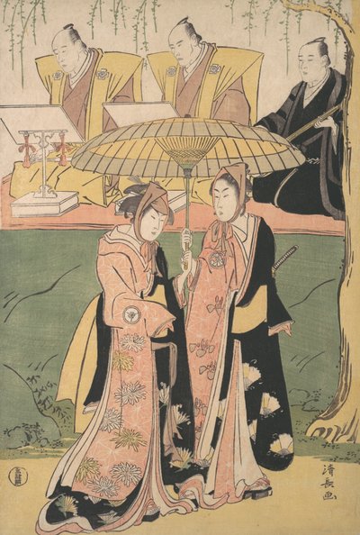 Escena de un acto de Shosa de Torii Kiyonaga