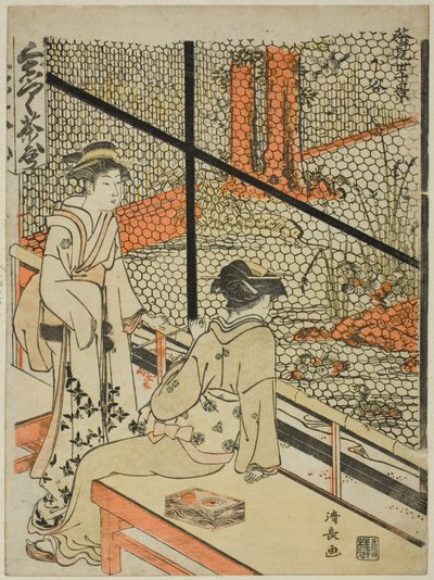 Shitaya, de la serie "Diez escenas de casas de té (Chamise jikkei)" de Torii Kiyonaga