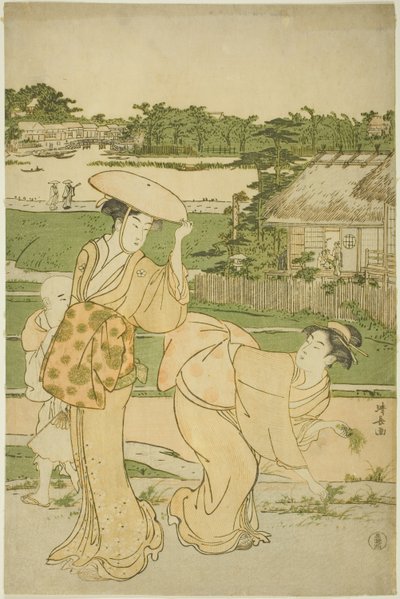Excursión de primavera a Mukojima de Torii Kiyonaga