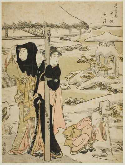 El undécimo mes (Juichigatsu), de la serie "Doce meses en el sur (Minami juni ko)" de Torii Kiyonaga