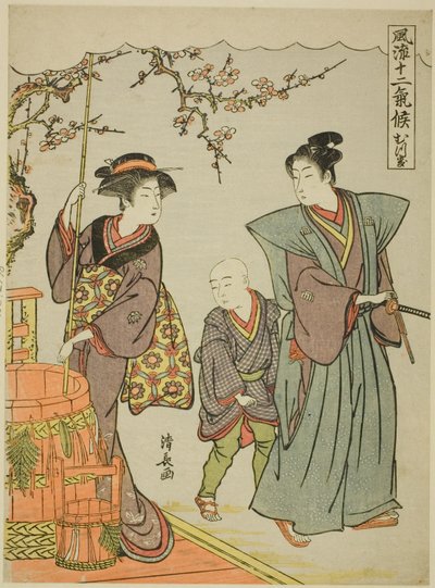 El primer mes (Mutsuki), de la serie "Doce estaciones de moda (Furyu juni kiko)" de Torii Kiyonaga