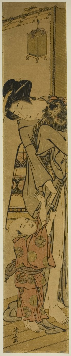 El pequinés de Torii Kiyonaga