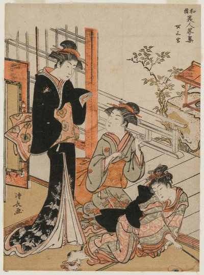 Tres Mujeres de la serie Una Breve Colección de Bellezas Japonesas, 1781 de Torii Kiyonaga