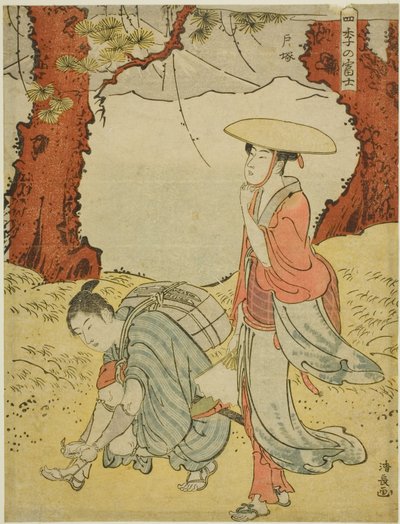 Totsuka, de la serie "El Monte Fuji en las Cuatro Estaciones (Shiki no Fuji)" de Torii Kiyonaga