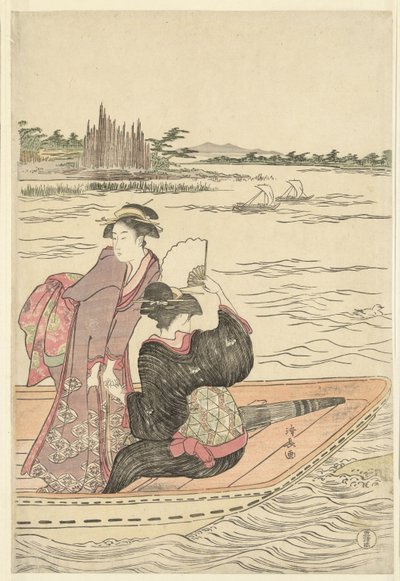 Ferry en el río Sumida. de Torii Kiyonaga