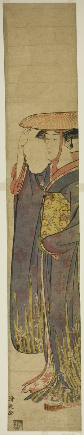 Joven con sombrero de Torii Kiyonaga