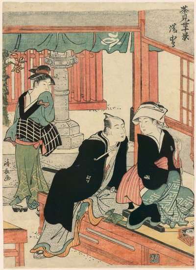Yushima de la serie Escenas de Diez Casas de Té (Chamise jikkei) de Torii Kiyonaga
