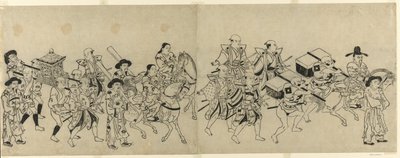 Llegada de la Embajada de Corea a Edo de Torii Kiyonobu I