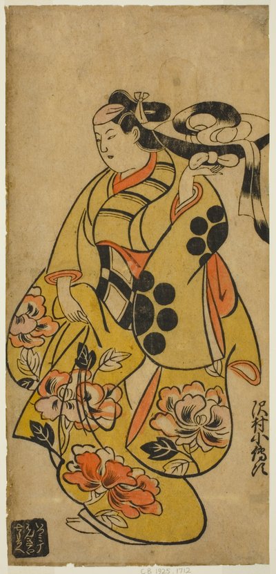 El actor Sawamura Kodenji I de Torii Kiyonobu I